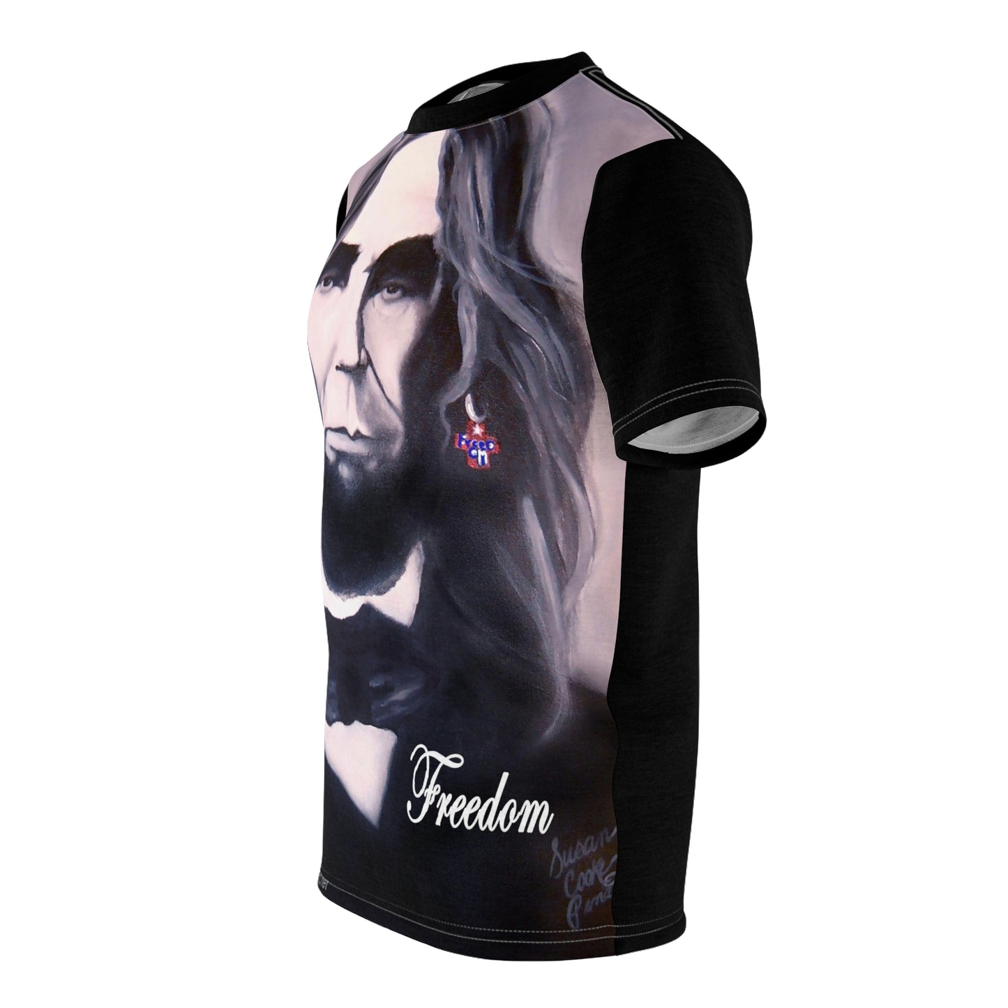 All Over Print AOP Long - Haired Lincoln Unisex Cut & Sew Tee (AOP)