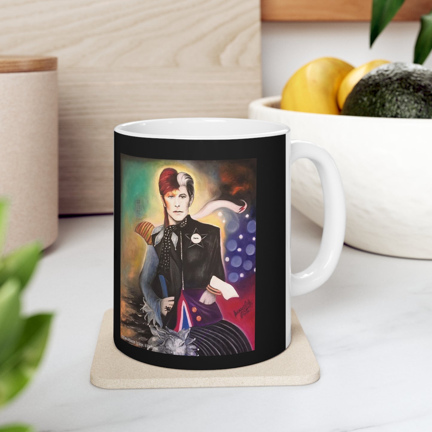 Bowie inspired Art by SCP - Artist mug - coffee mug - artist coffee mug - mugs - coffee mugs - David Bowie