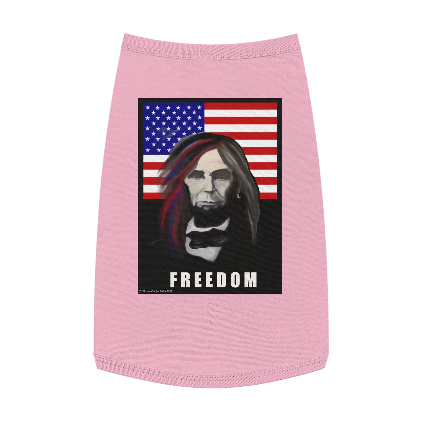 Patriotic - Long-Haired Lincoln Pet T shirt