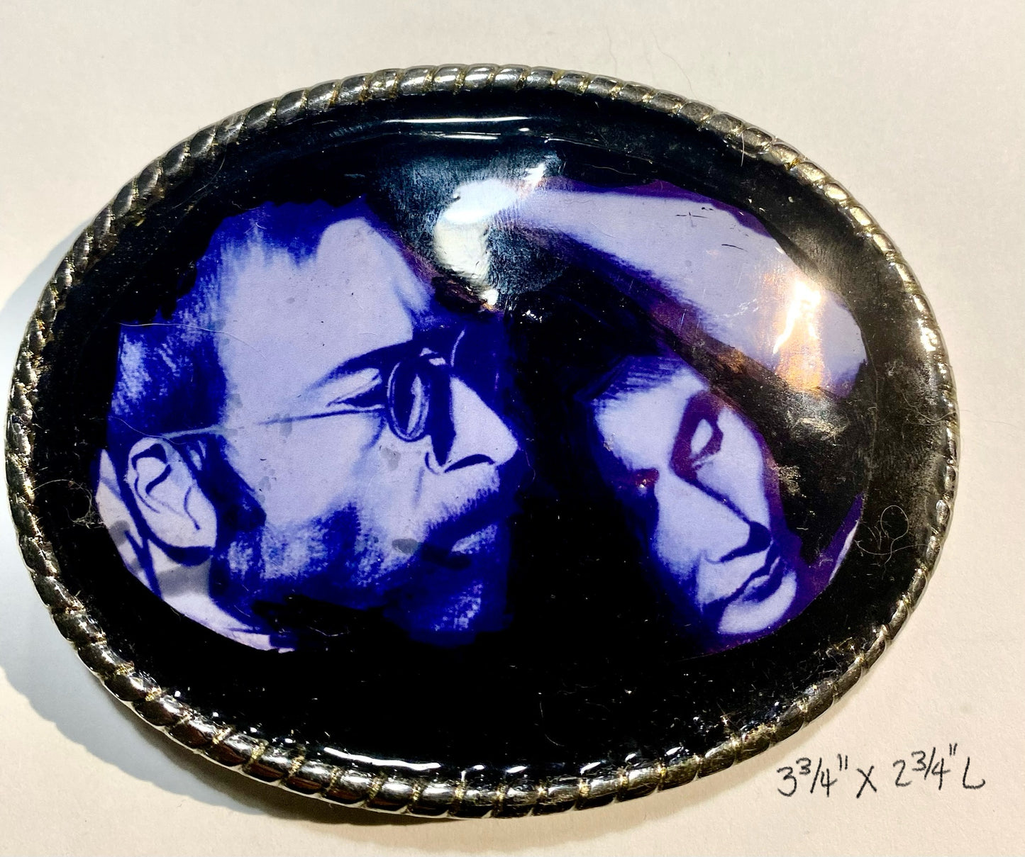 John and Yoko Original Art by SCP Belt Buckle