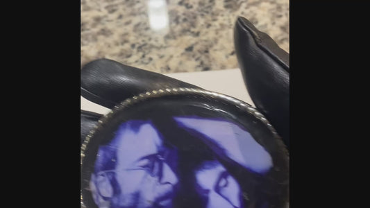 John and Yoko Original Art by SCP Belt Buckle